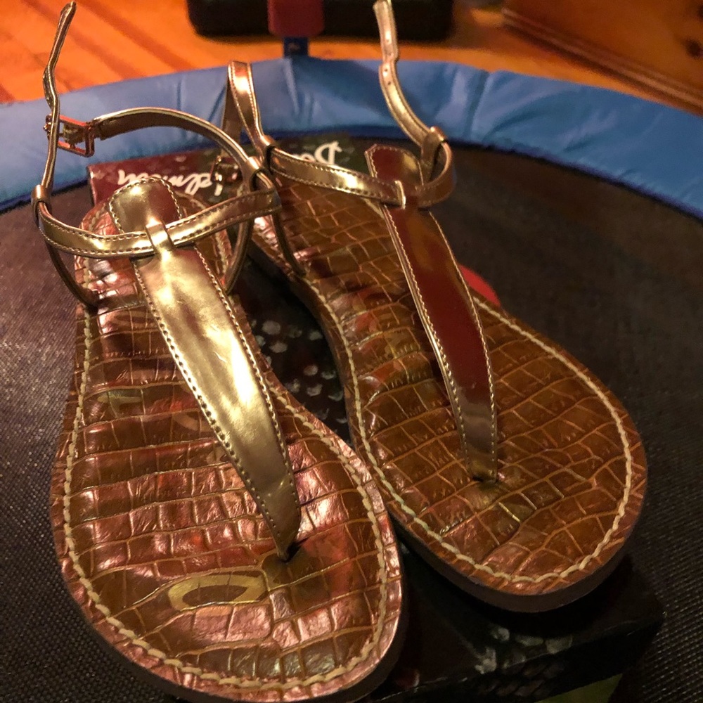 EUC Sam Edelman rose gold Gigi sandal